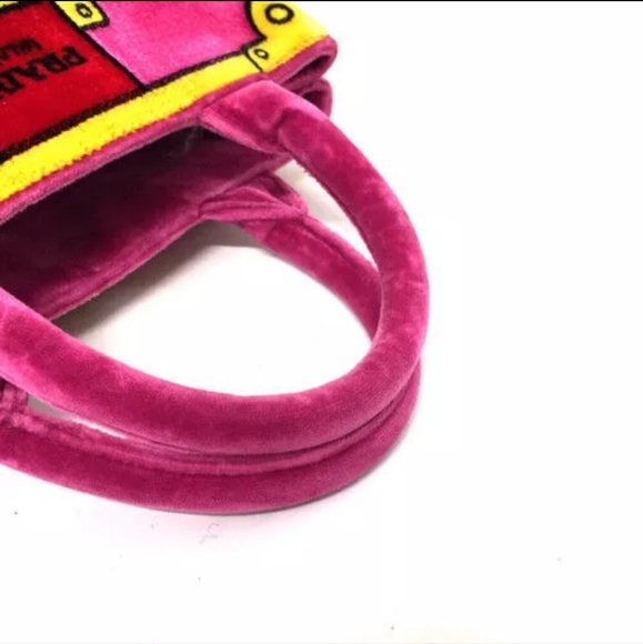 PRADA Mini Canapa Velvet Belt Motif Hand Bag - Picture 7 of 11